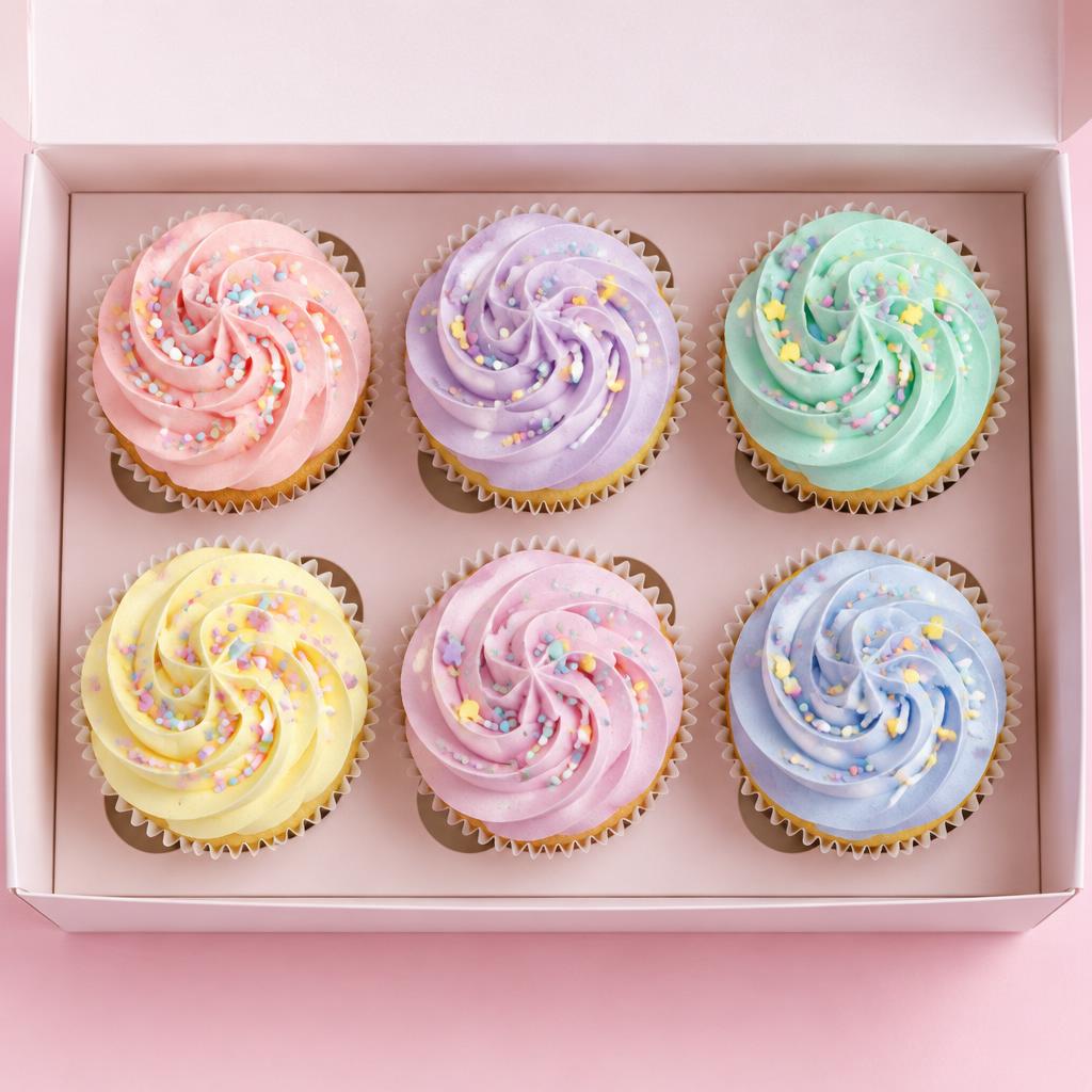 Pastel Cupcake Box